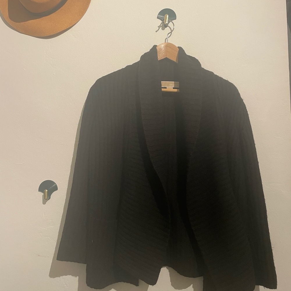 Black Women's Shawl Collar sweater - thick